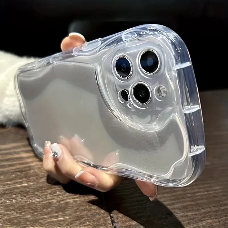 Funda de teléfono de silicona transparente para iPhone 17 13 11 16 15 14 Pro Max 12 Air 7 8 Plus XR X Xs 17Promax Funda a prueba de golpes